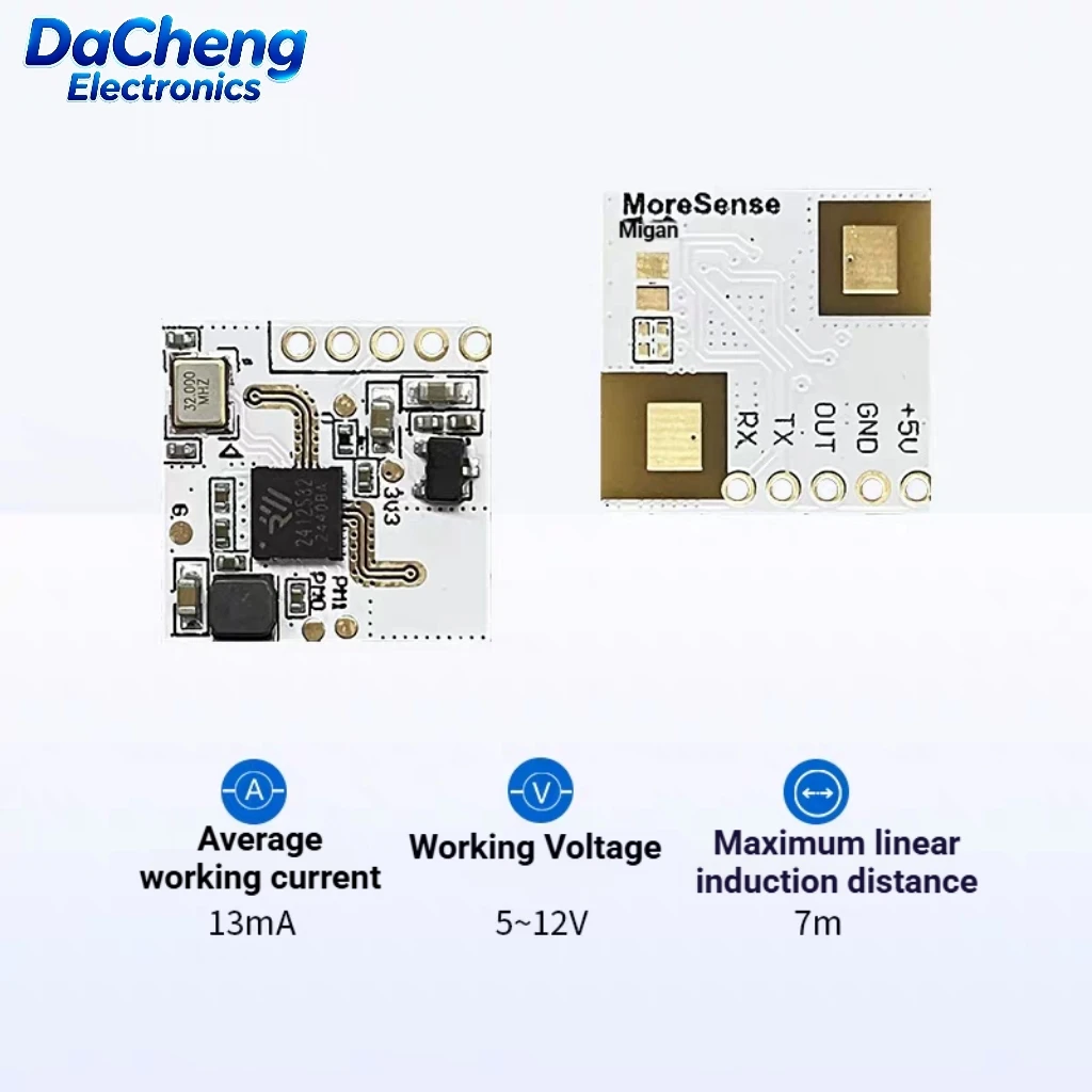 24GHz Radar Human Presence Detection, Ir Sensor Micro-motion Breathing Presence Sensing Radar | Ultra-small Size Sensor Module