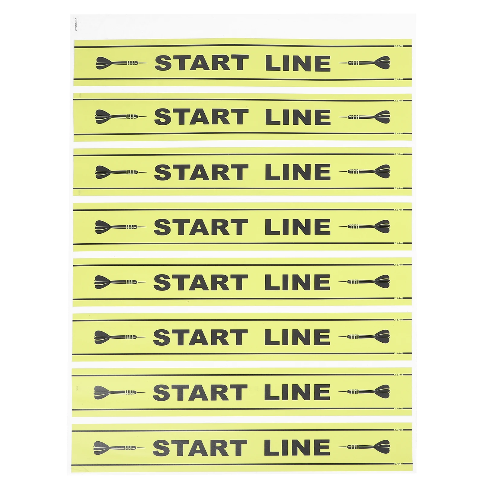 Accesorios de línea de lanzamiento de dardos, marcador de tierra de PVC de 60x10cm para suministros de juegos de fiesta, accesorios de juego de aviso de línea de lanzamiento de juguete