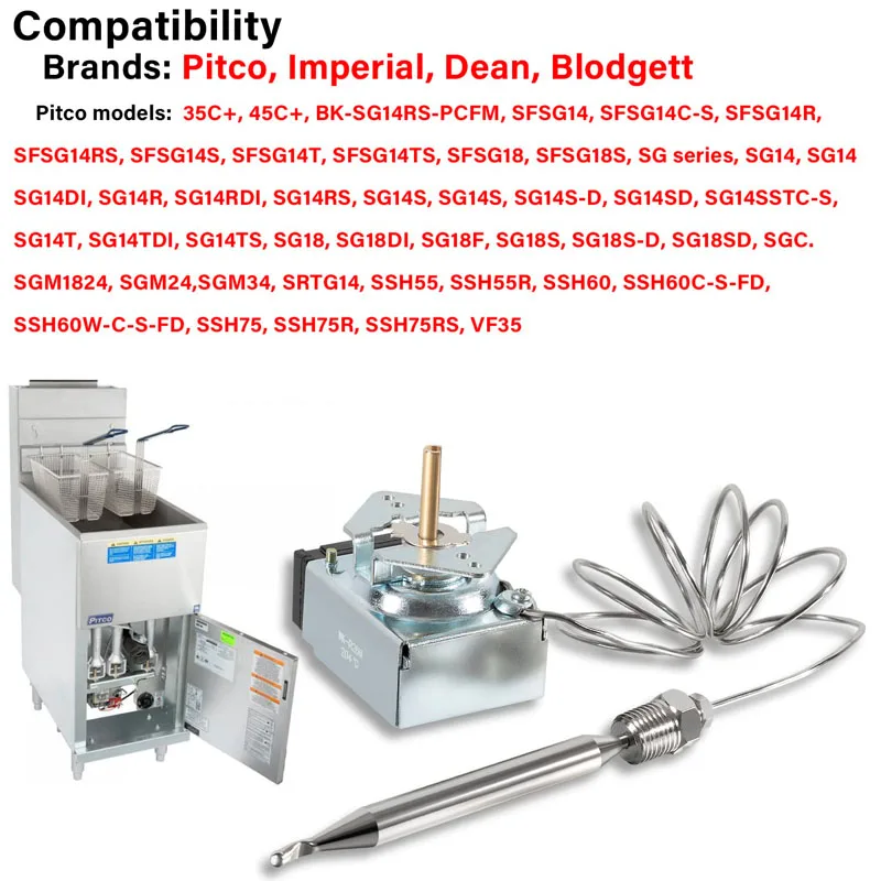 Imagem -02 - Termostato rx Millivolt Compatível com Marcas Pitco Imperial Dean Fritadeiras Blodgett e Rethermalizers 200400f 60125401