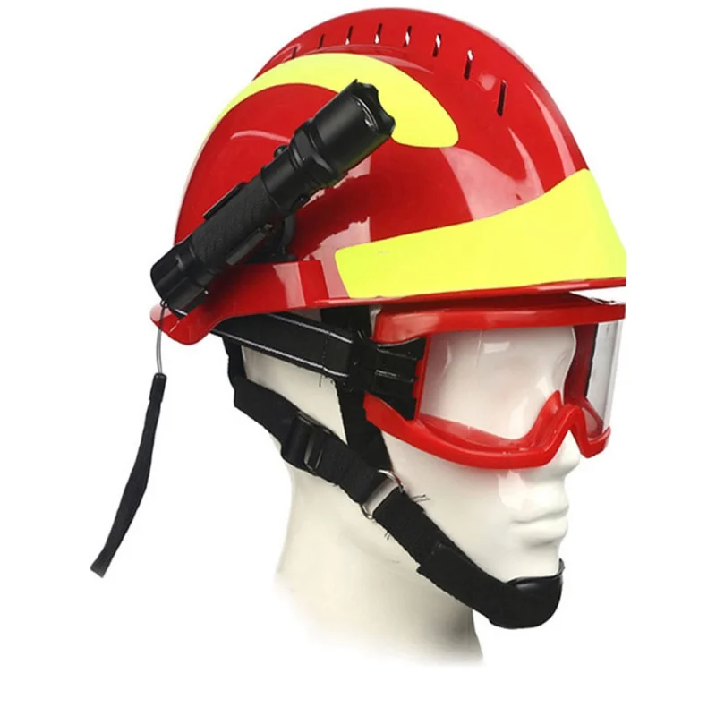 F2 Safety Rescue Helmet Emergency Rescue Fire ABS helmet With Headlamp and Protective Goggles Firefighter Protective Helmet