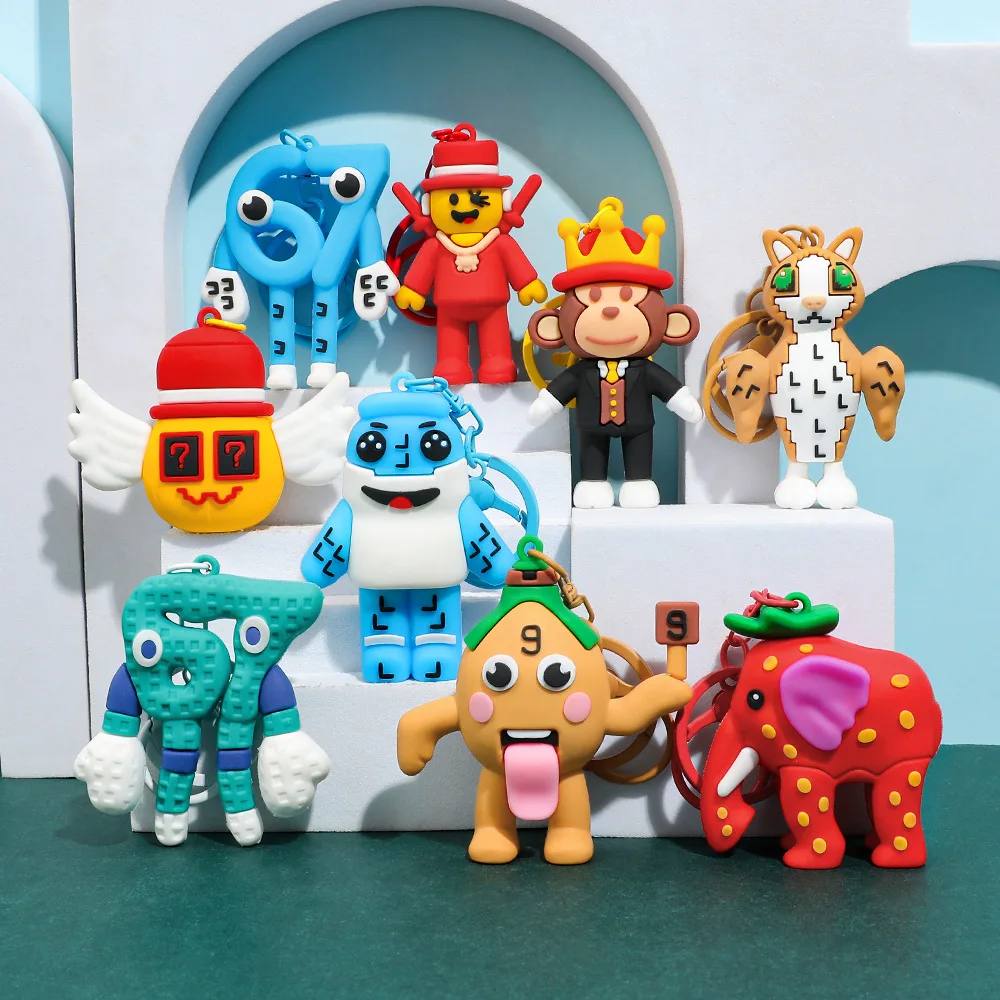 

New model 2026 Anime STEAL A BRAINROT Blue 67 sahur Keychain Cute No. 67 Keychain Pendant Game Surrounding Blue No. 67 Toys Birt