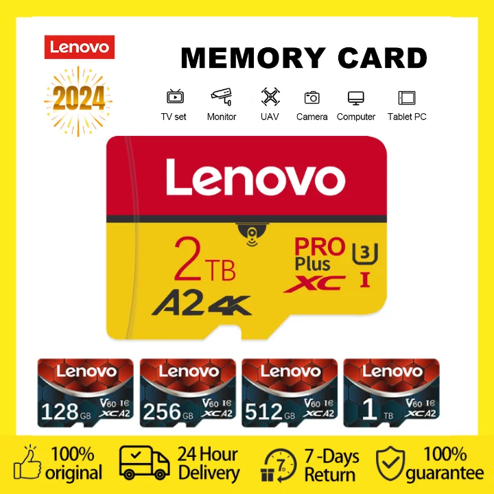 Lenovo 2TB TFcard SD Card 32G 64G 128GB Memory Card Flash Card for Nintendo Switch Drone Surveillance Car Equipment Mini TF Card