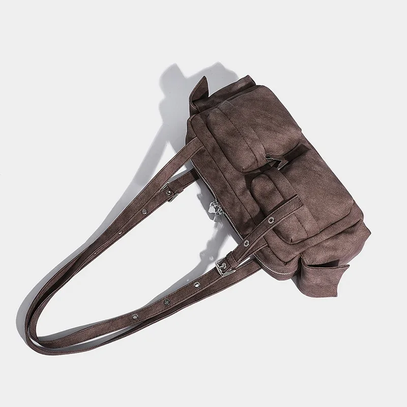 New South Korea Designer Underarm Bags for Women Luxury Handbags Purses Vintage Large Capacity Multiple Pockets Shoulder Bag image 3