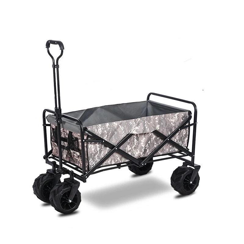 Camping Mover Wagon outdoor trolley Universal Wheels Steel Frame foldable Outdoor Activities Folding Garden Cart