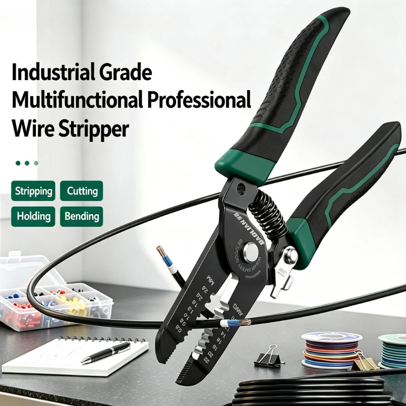 7 Inch Mini Wire Stripping Pliers Multi-functional Electrical Special Chrome Vanadium Steel Hand Tool for Circuit Maintenance