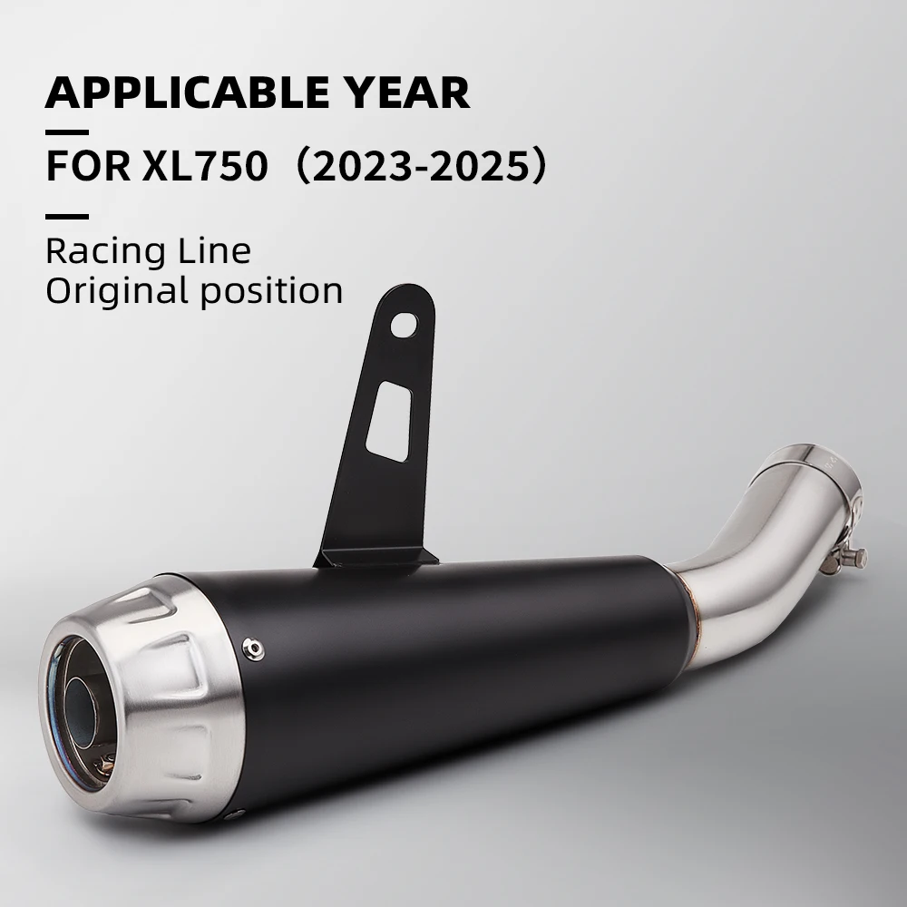 

For XL750 2023-2023 Motorcycle Exhaust Carbon Fiber Tube Slip-On Mid Exhaust