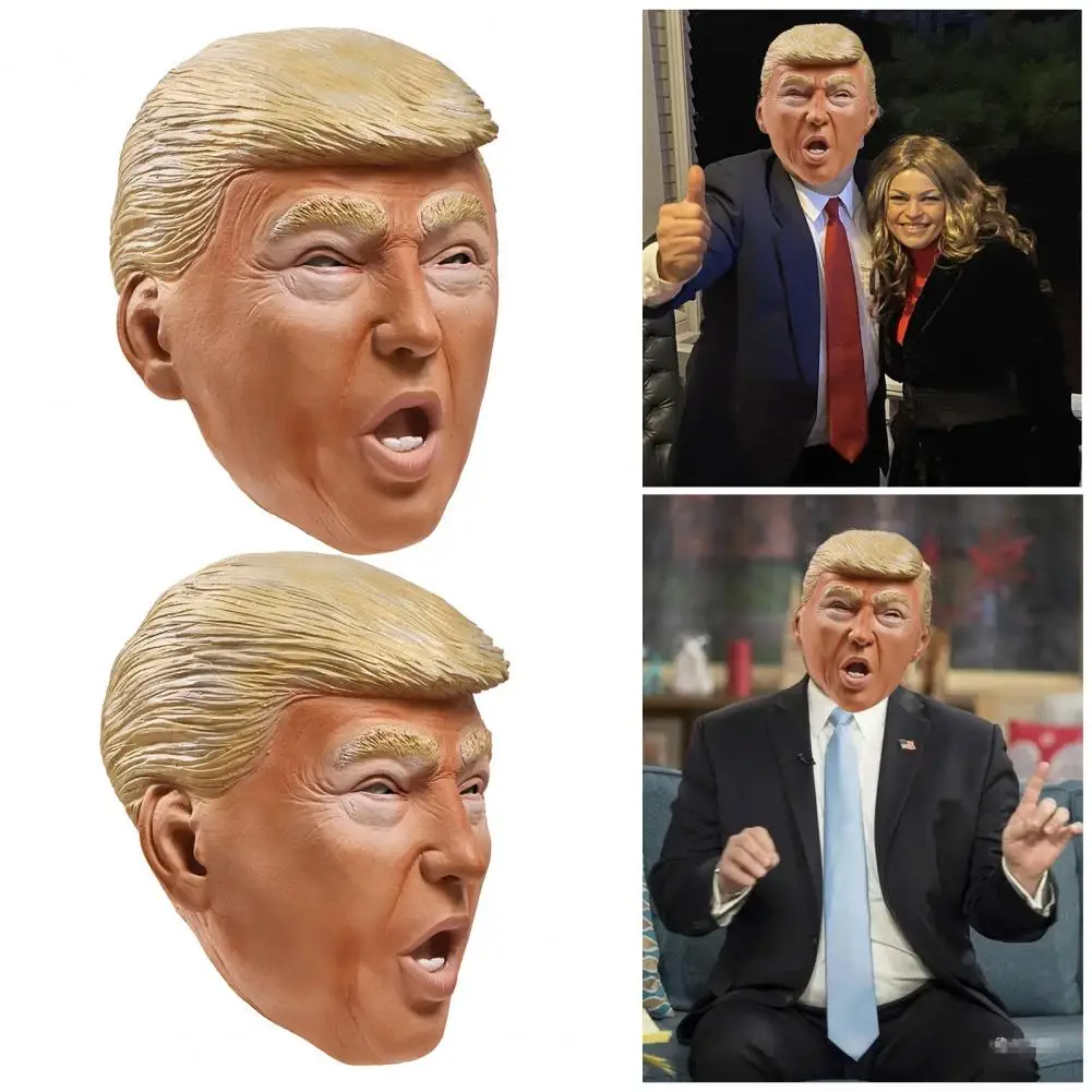 Trump Masque President Masque Realistic Trump Cosplay Mask for President Election Halloween Costume Props Latex Face Guard