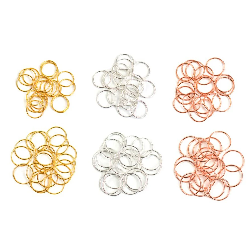 100pcs/lot Golden/ Silver/Rose Gold Hair Braid Rings Dreadlock Beads Cuff Clip Circle Hair Dreadlock Accessories