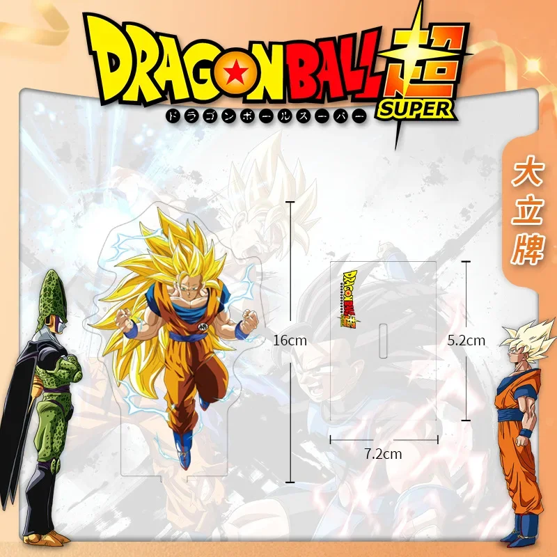 Anime Dragon Ball Goku Acryl Staande Bord Cartoon Super Saiyan Figuur Kaart Ornamenten Karakter Acryl Stand Model Decoratie