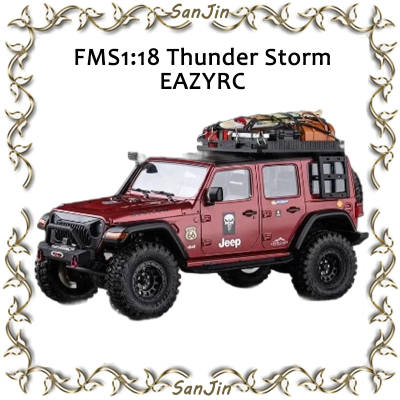 Fms Thunderstorm Eazyrc 1:18 Remote-controlled Rc Four-wheel Drive Climbing Vehicle Off-road Simulation Model Vehicle