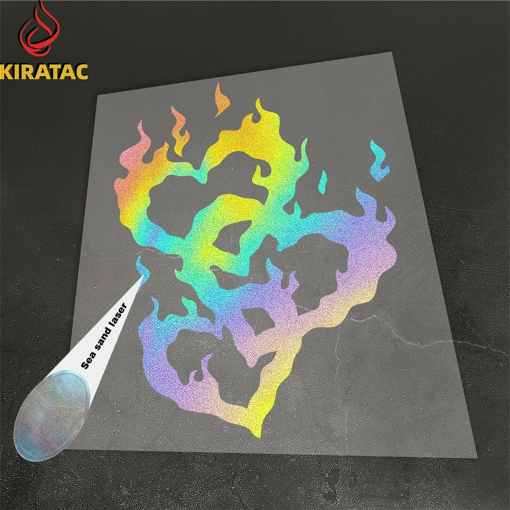 1Pc Flame Heart Vinyl Sticker, Waterproof Self-adhesive Decal for Motorcycle Fuel Tank Fairing Body Decor
