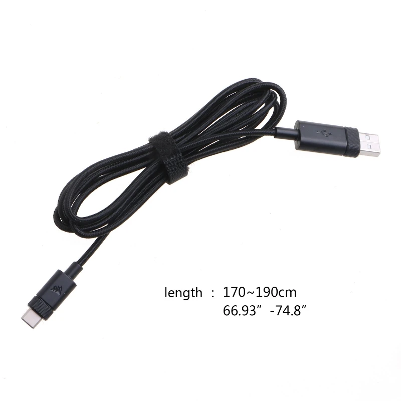 1.7m USB Charging Cable PVC Line Replacement Wire for Corsair K63 K65Mini K70TKL Keyboard DARK CORE RGB PRO SE Mouse