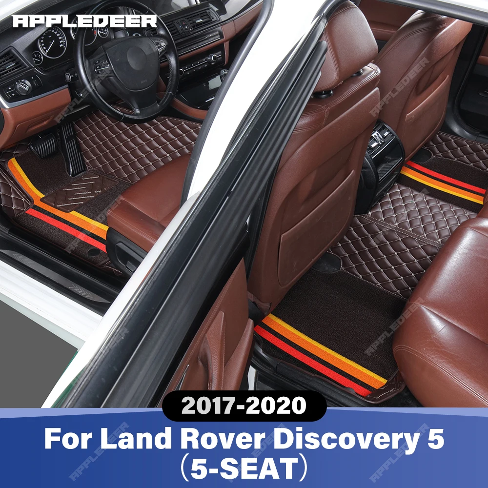 

Для Land Rover Discovery 5 (5 SEAT) 2017-2020 двухслойные автомобильные коврики на заказ, автомобильный ковер, аксессуары для интерьера