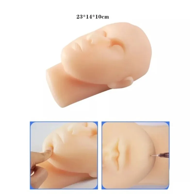 Female Makeup Exercise Silicone Head Cosmetic Injection Practice Model
