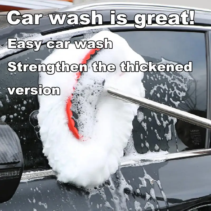 Car Wash Mop Cleaning Brush Telescoping Long Handle Cleaning Mop Car Cleaning Brush Detailing Super absorbent Car Wash Brush