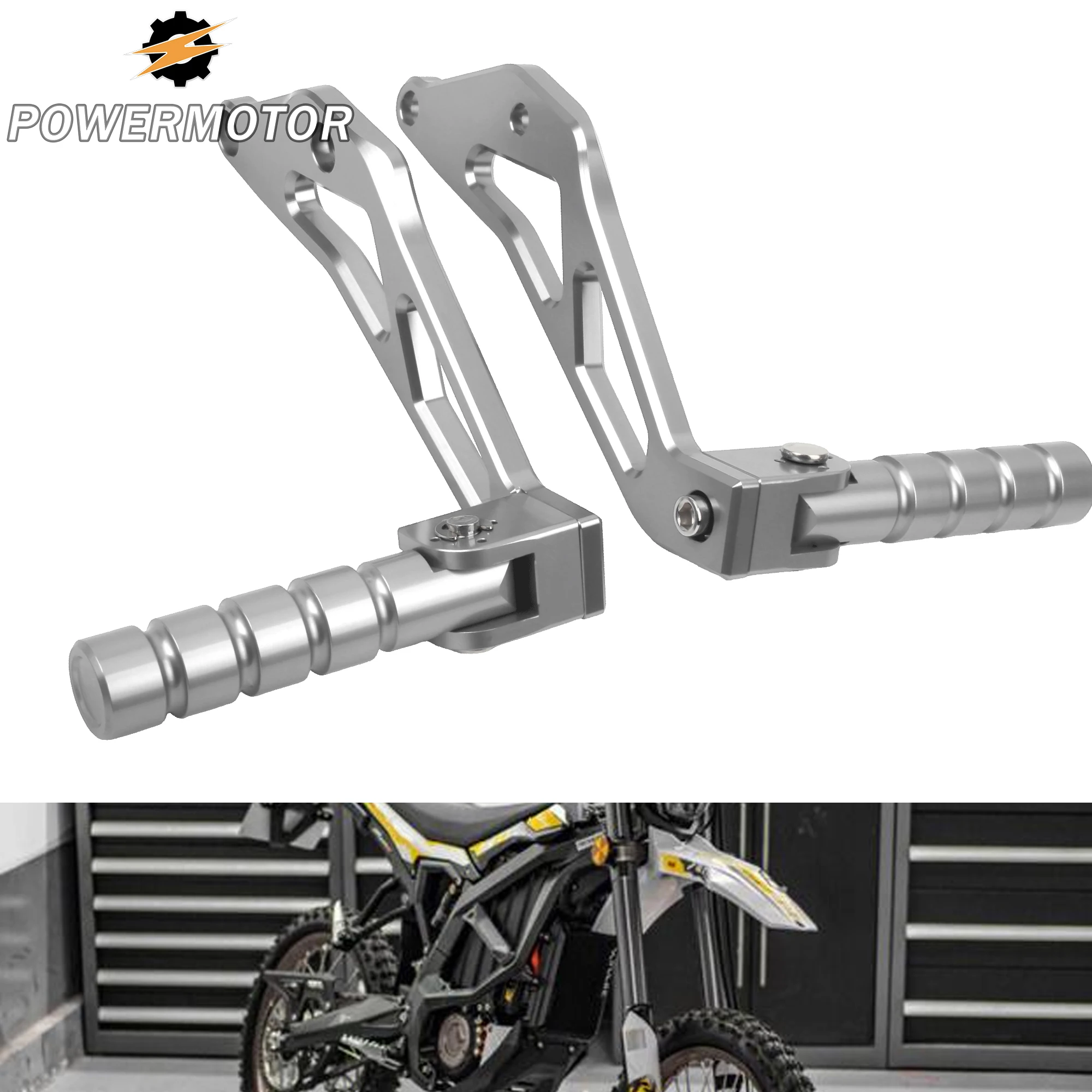 

E-Bike DirtBike Rear Passenger Foot Peg For Sur-Ron Light Bee X For Segway X160 X260 Rests Pedal Peg Bracket Motocross Modified