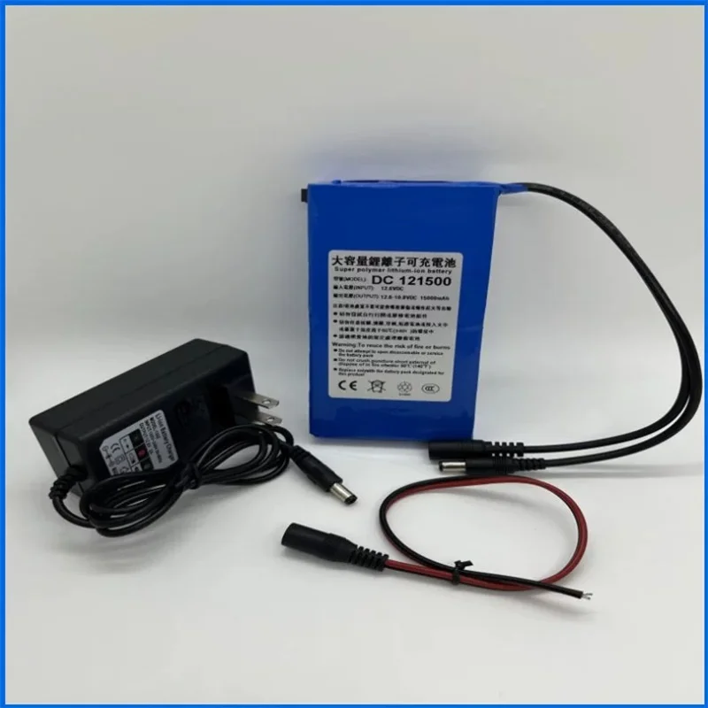 For 12V 6800mah Polymer Lithium Battery Pack Large Capacity Anti-bee Suit Hernia Light Small Fan Headlight LED Light with Audio