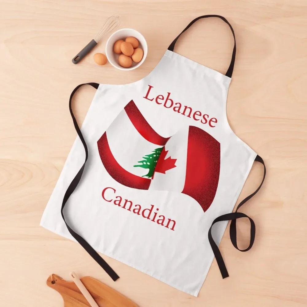 

Lebanese Canadian Flag Apron women's work Hairdresser Kitchen on the wall Nursing Apron