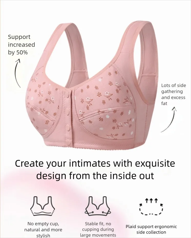 7pcs Elegant Lace Push Up Seamless Bras for Women Large Plus Size Breathable Lingerie,  All-Day Wear for Breasts Brassiere Femme view 3