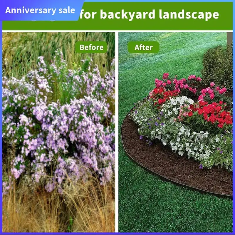 

AD23-Garden No-Dig Landscape Edging Plastic Landscape Edging Kit Edging Border Edging For Flower Beds And Lawn