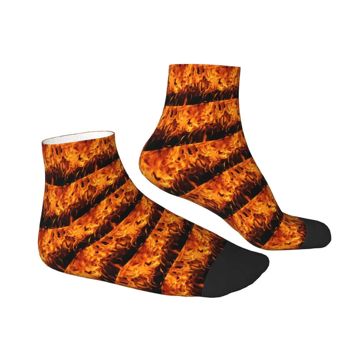 Chaussettes de feu brûlant avec étincelles, Harajuku, absorbant la sueur, toutes saisons, accessoires pour hommes et femmes, cadeau d'anniversaire