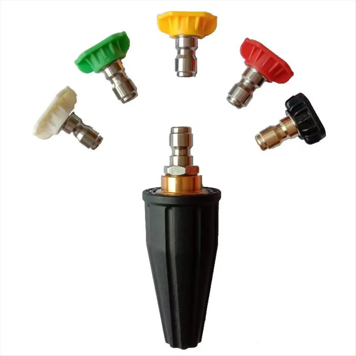 DT57 LATEST MODEL Turbine Nozzle with Quick Connect and Tips Rotating Pressure Washer Nozzle for Lawn Garden and Cleaning Power