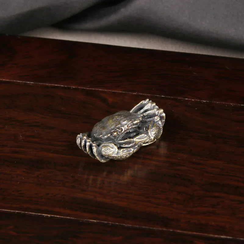 Brass Crab Desktop Decoration Copper Carving Crafts Mini Crab Tea Pet Decoration Cultural And Antique Bronze Ware Room Decation