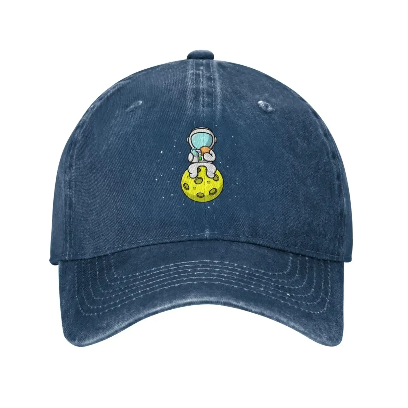 Cute Astronaut Eating Bread Baseball Cap Women Men Hat Vintage Cowboy Hats Trucker Sun Hat