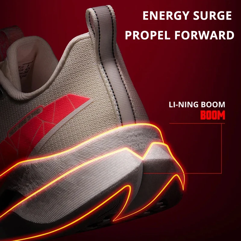Li-Ning Damen RED HARE 9 PRO Racing Laufschuhe BOOM FIBER Reflektierendes leichtes Futter Trainingssportschuhe ARPW002