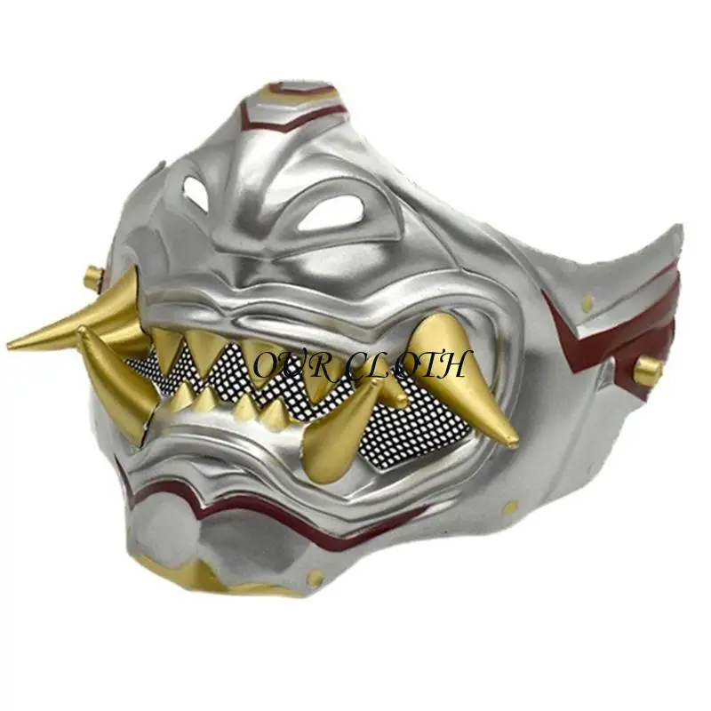 Mascarade masque fête masque diable samurais masque carnival masque half face masque y1ac