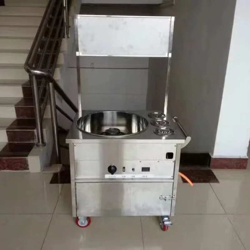 Vertical Gas Or Electric Cotton Candy Floss Machine with Cart Floor Design Cotton Candy Machine with 3 Sugar Barrels