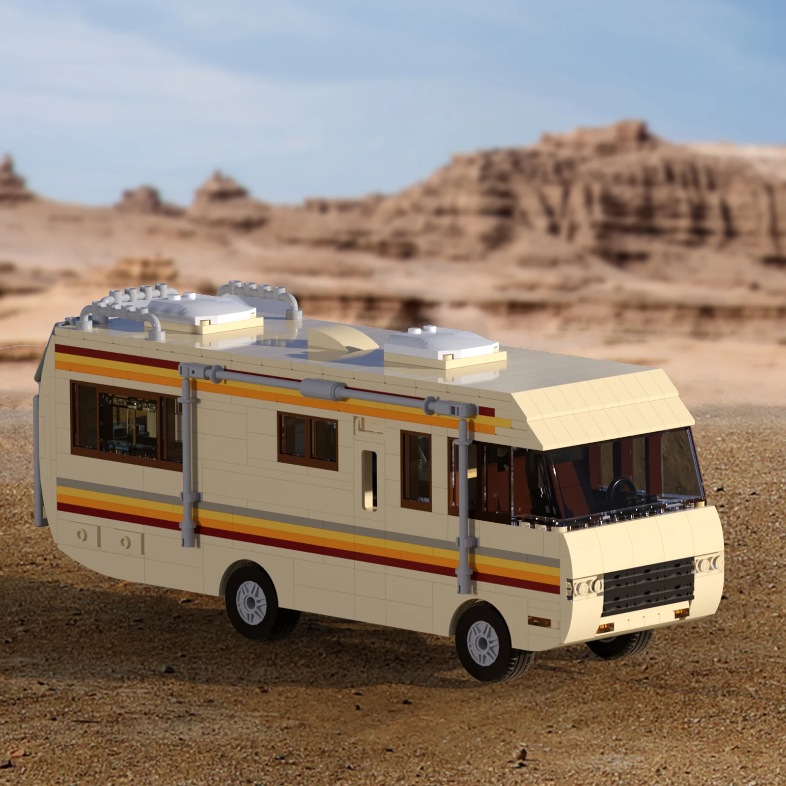 BuildMOC-Movie Breaking Bad Lab RV Vehicle Building Blocks Kit, modelo de construção brinquedos para crianças, Pinkman, modelo de culinária, presentes para crianças