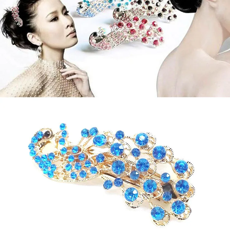 New Fashion Korean Peacock Spring Clip Hairpin Hair Accessories