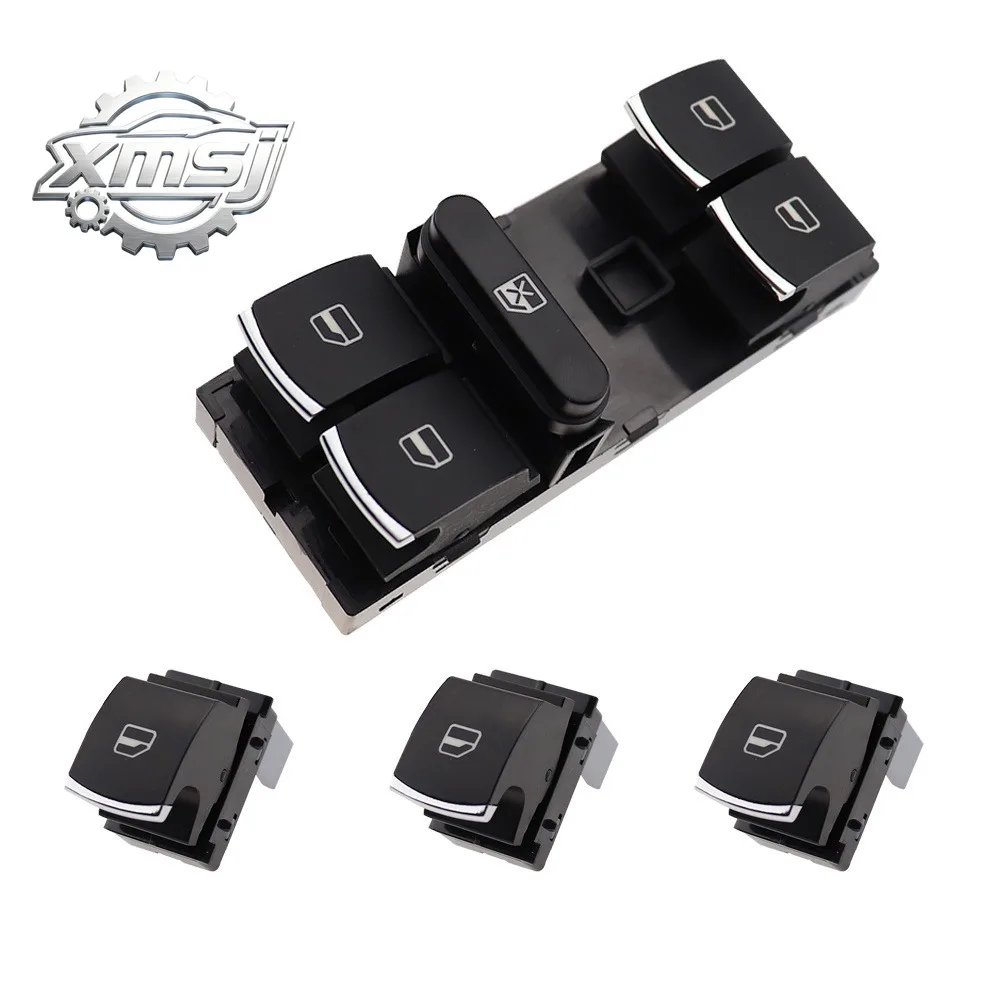 

Interruptor de ventanilla eléctrica para coche, pulsador maestro para VW Jetta Tiguan Golf GT MK5 MK6 Rabbit Passat B6 CC Seat L