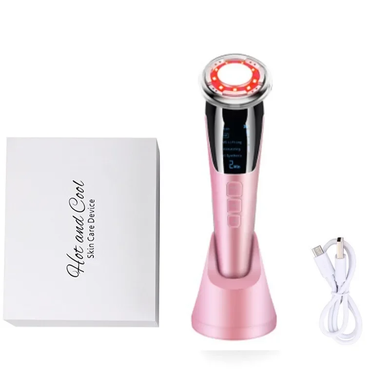 EMS Microcurrent Lifting Firming Device Handheld Photon Rejuvenation Tool Hot Cold Beauty Massager