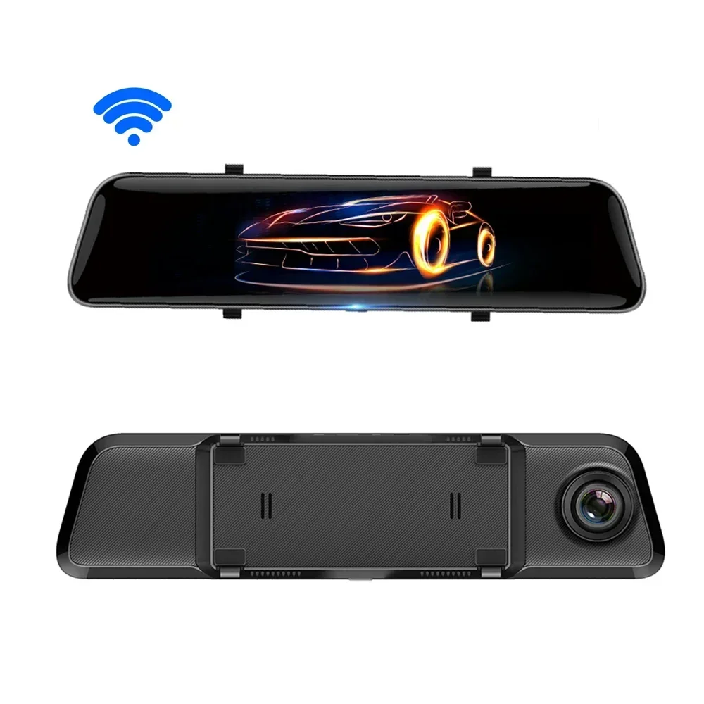 

4K Dash Cam Wifi Hotspot 12 Inch Dashboard Camera Car Dvr Dual 1080P Rear View Mirror GPS Recorder Video Night Vision Black Box