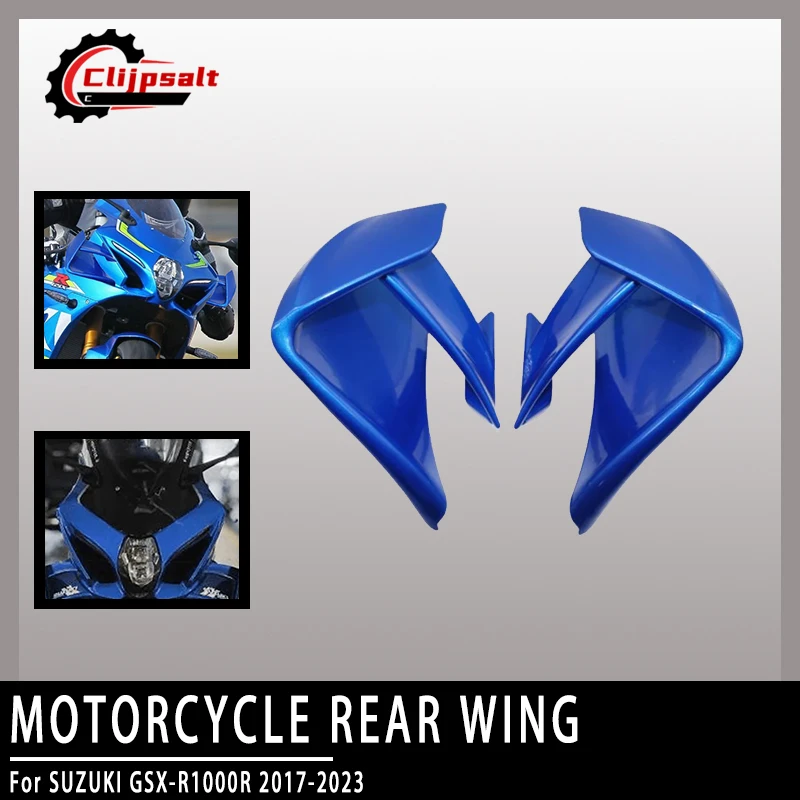 

For SUZUKI GSX R1000 GSX-R1000 GSX-R1000R 2017-2023 Motorcycle Rear Wing parts Aerodynamic Fixed Winglet Fairing Cowl Fixed Wing