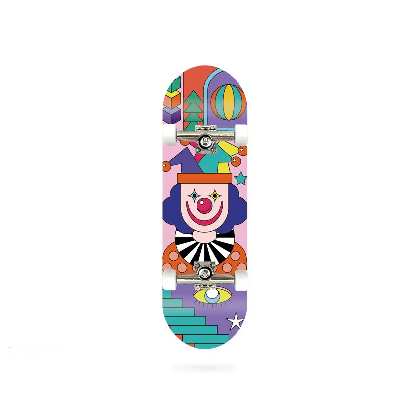 Skate Dedo profissional com rodas de rolamento, Mini Double Warping Board para meninos, Desktop criativo, Maple Wood Toys