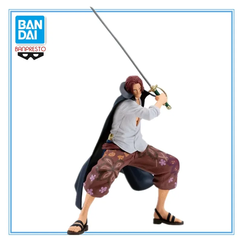 

In Stock Original BANDAI BANPRESTO ONE PIECE Shanks PVC 22cm Anime Character Model Collection Desktop Decoration Toys Gifts
