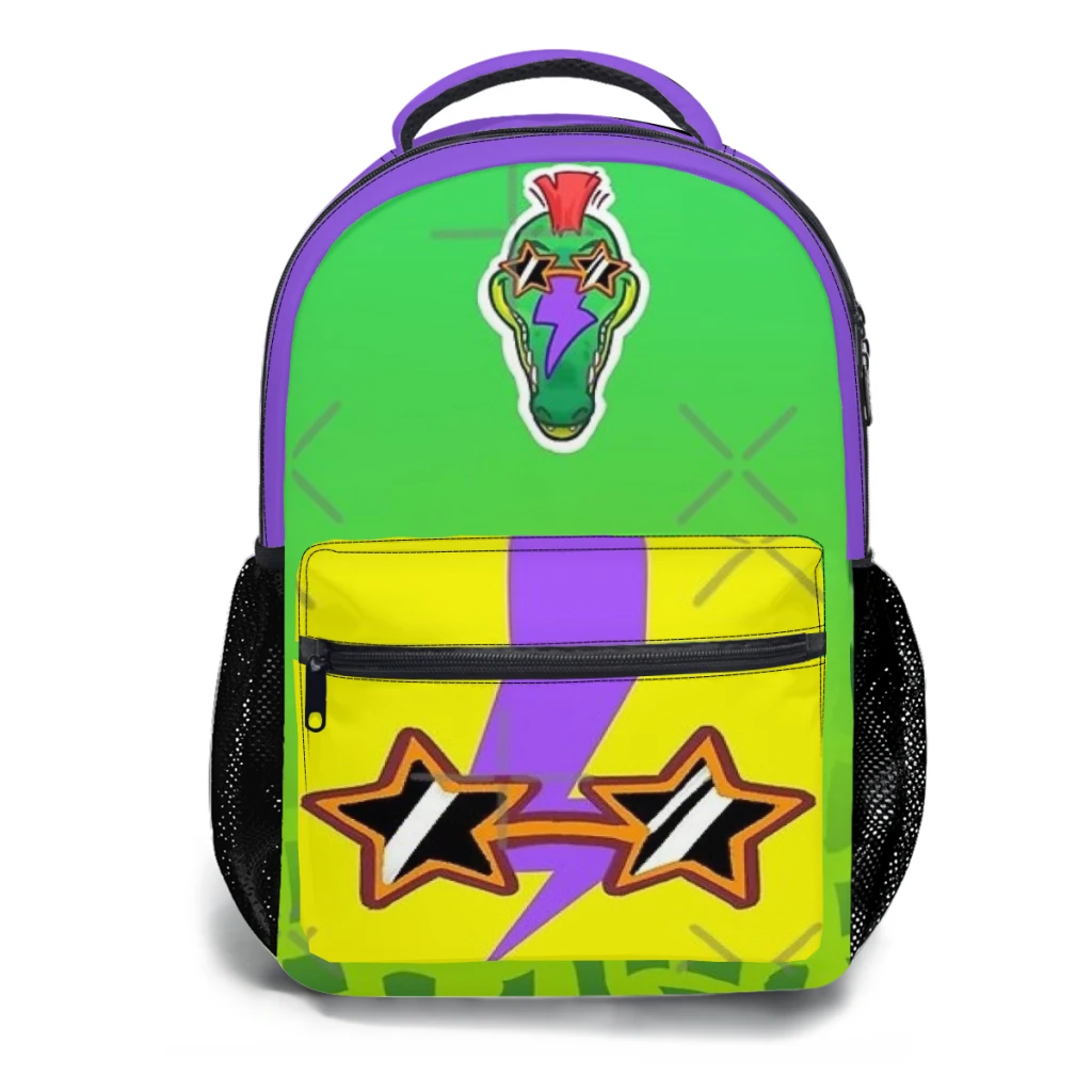 Montgomery Gator Fazbear Entertainment Cartoon School Backpack for Boys, Sac à dos étudiant de grande capacité, 17 po