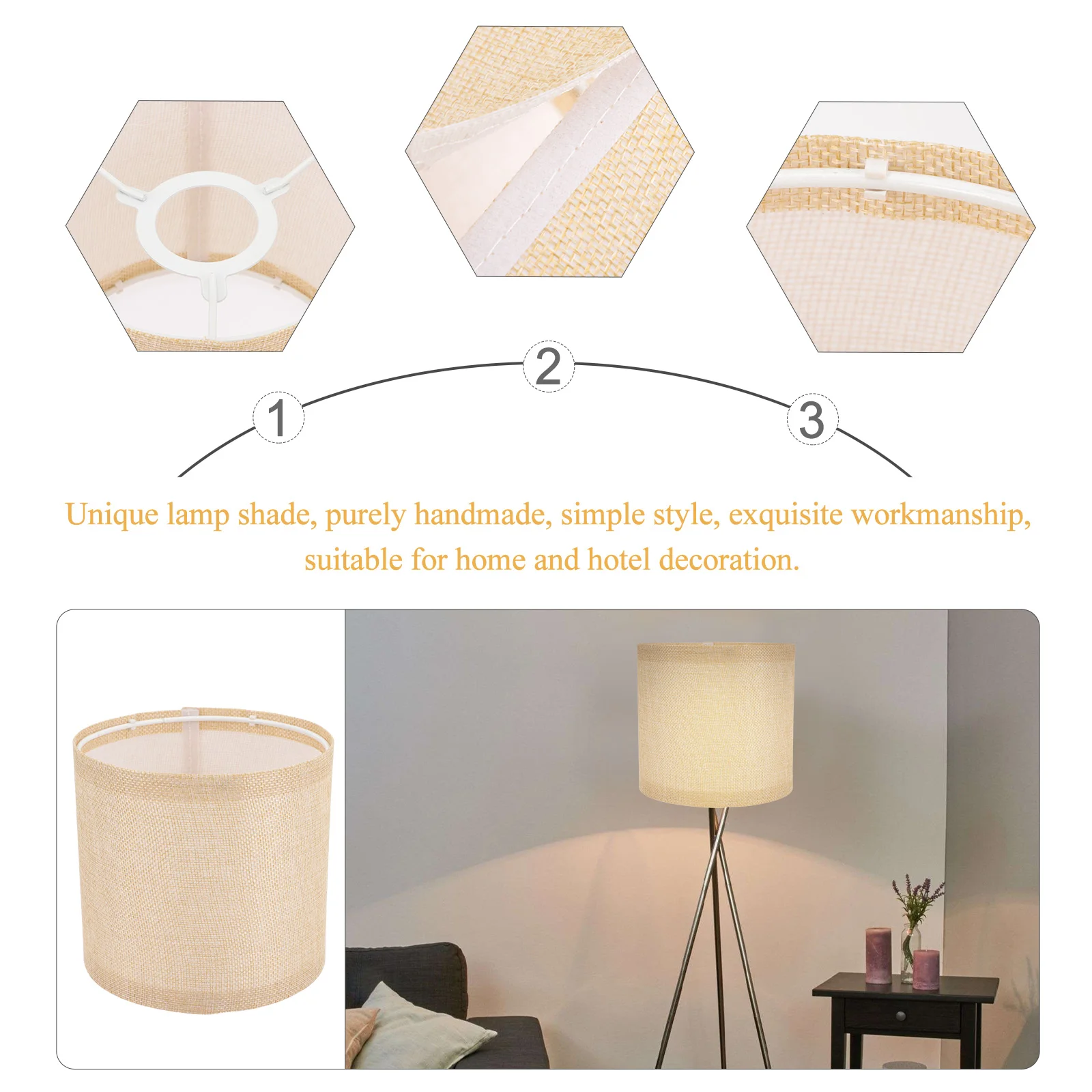 

Rattan Lamp Shades Accessories for Floor Table Lamps Iron Shade Dust Gentle Light Bedroom Lampshade
