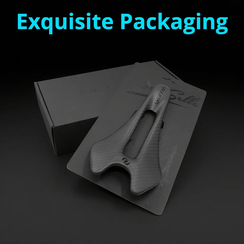 Syncros Carbon Fiber Road Saddle Ultralight 63g 242*122mm Full Carbon Double-Track Hollow Breathable Bike Seat Cushion