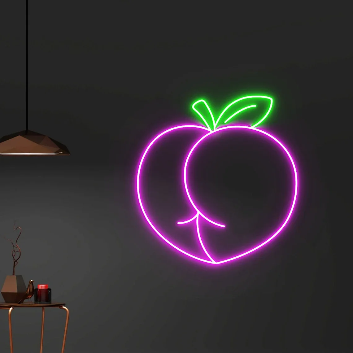 Peach Butt Neon Sign Bar Game Room Bedroom Night Lamp Teens Anime LED Lights Wall Art Decor Personalized Lights Living Game Room