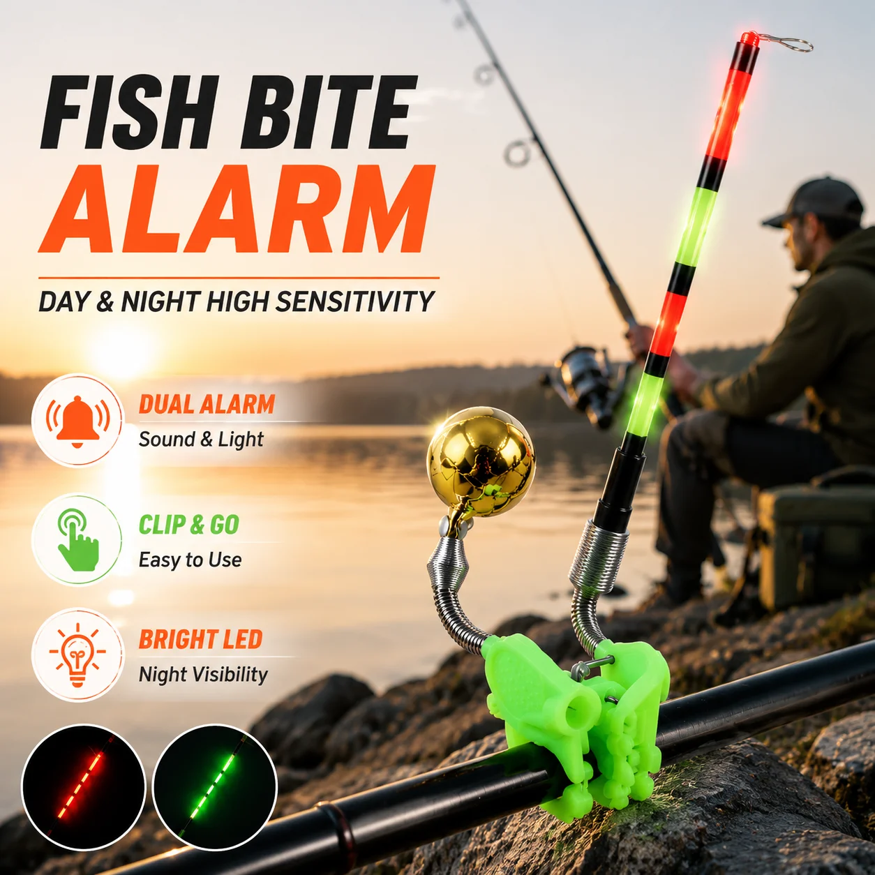 Clip On Electronic Fish Bite A - Bite Indicator recension och pris