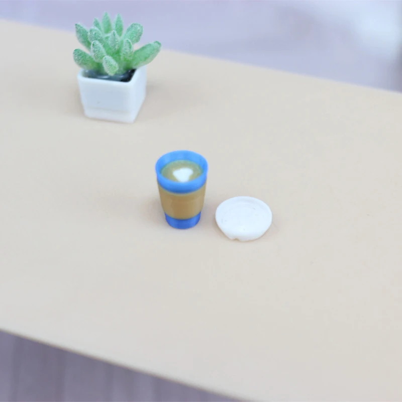 4 pezzi carino casa delle bambole in miniatura mini con tazza di caffè latte mini bevande modello per accessori per bambole casa delle bambole