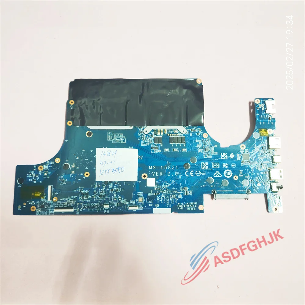 Genuine MS-15821 FOR MSI MS-17L2 GL76 GF76 Katana 11UC MS-1582 GL66 GF66 MOTHERBOARD WITH I7-11800H CPU AND RTX3050M TEST OK