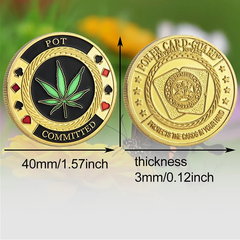 17pcs/set Chip Coins Metal Guard Coins Collectibles Souvenir Chip Casino Chip Dealer Tokens Souvenir Collectible Gifts