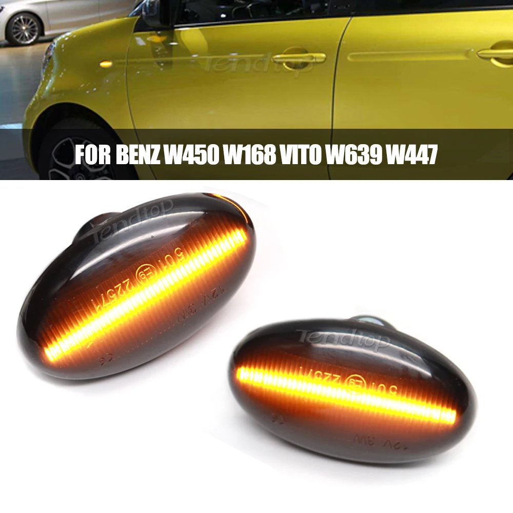 LED Turn Signal Side Marker Light Dynamic Flasher Blinker Lamp For Mercedes Benz Smart W450 &W452 W168 Vito W639 W447 Citan W415