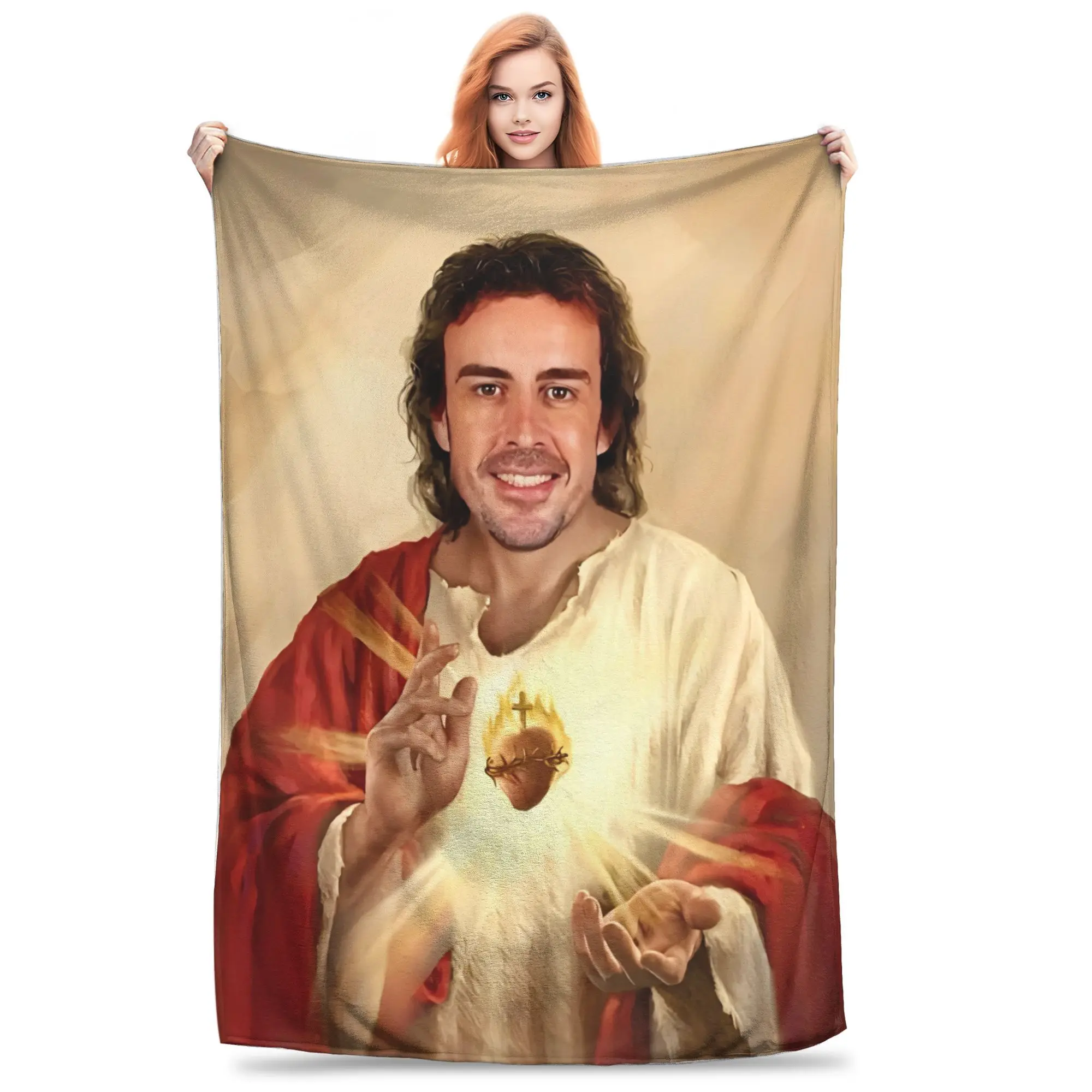 فرناندو ألونسو سانت بطانية قطيفة للأطفال الفانيلا رمي بطانية للمنزل ديكور دافئ لينة جودة مخصصة المفرش الحاضر #3