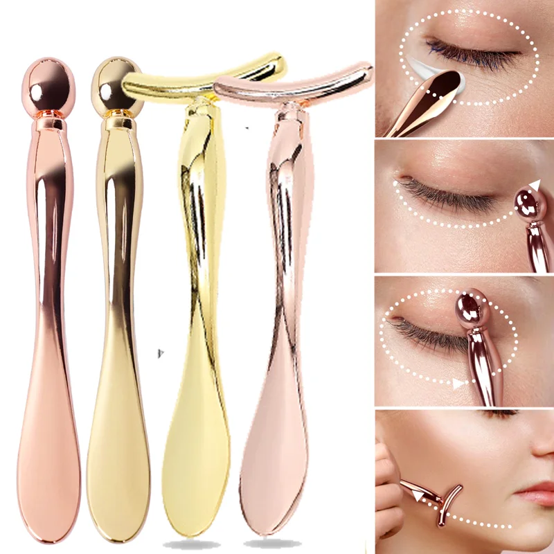 

Metal Face Massage Stick Anti Wrinkle Eye Cream Applicator Mask Mixing Spatulas Scoop Eyes Facial Beauty Bar Skin Care Tool 1PCS